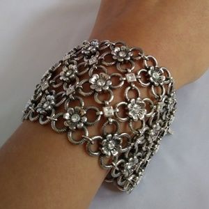 Silver & Crystal Statement Bracelet